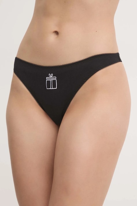 Kalhotky brazilky United Colors of Benetton černá barva, 37AH1S02H