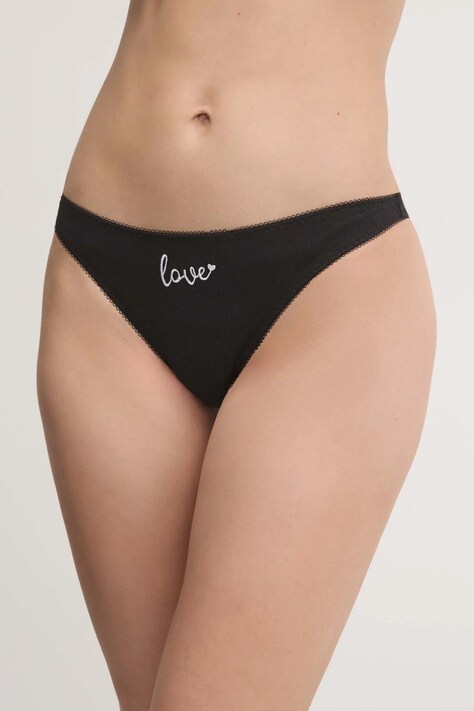 United Colors of Benetton chiloti brazilieni culoarea negru, 37AH1S02H