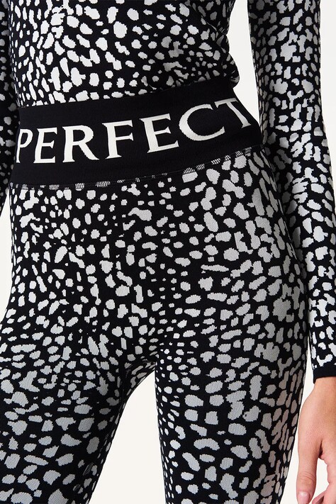Perfect Moment Longsleeve funkcyjny damski wełniany Perfect Jacquard czarny W3001115