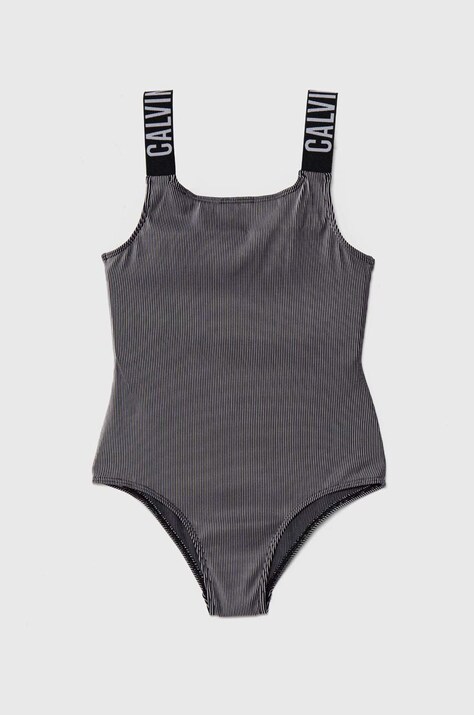 Calvin Klein Jeans costum de baie dintr-o bucată pentru copii culoarea negru, KY0KY00089