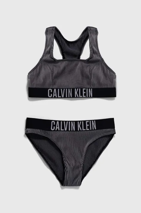 Calvin Klein Jeans costum de baie pentru copii din două piese culoarea negru, KY0KY00088