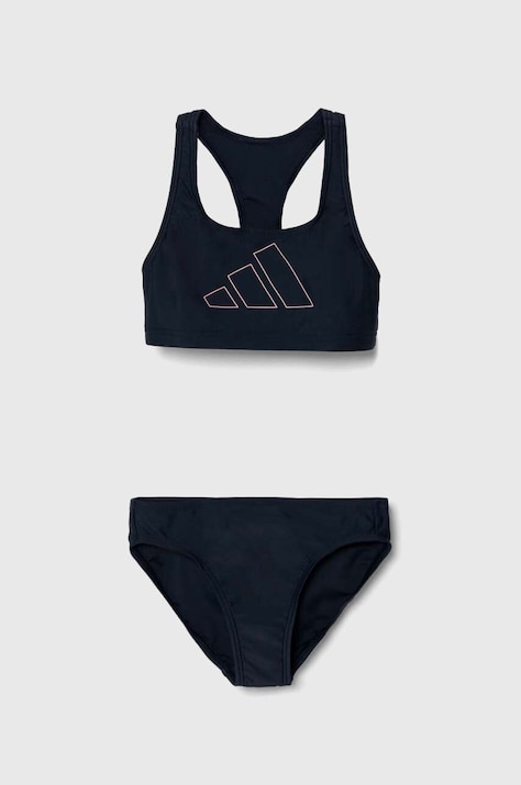 adidas Performance costum de baie pentru copii din două piese BIG BARS BIK GY culoarea albastru marin, IV9849