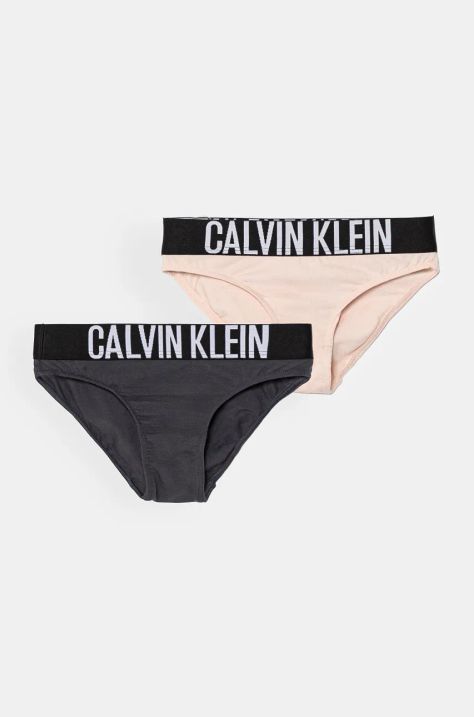 Otroške spodnje hlače Calvin Klein Underwear 2-pack roza barva, G80G800701