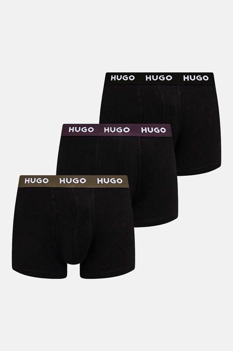 Боксеры HUGO 3 шт мужские цвет чёрный 50517878