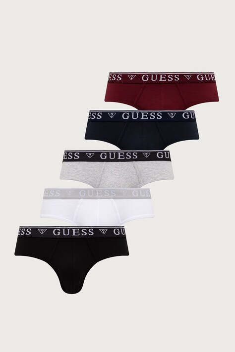 Guess Slipy pánské bavlněné s elastanem 5-pack černé U4YG20 K6YW1