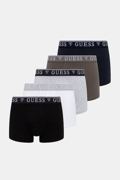 Guess bokserice za muškarce od pamuka s elastanom 5-pack crne U4YG16 K6YW1