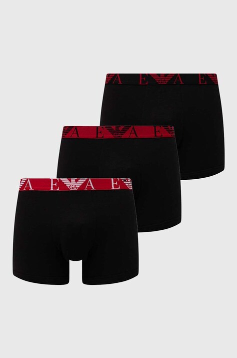 Emporio Armani Underwear boxeri 3-pack barbati, culoarea negru, 111473 4F715