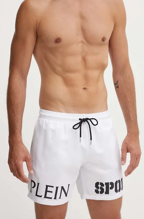 Kratke hlače za kupanje PLEIN SPORT boja: bijela, PS24MBM01