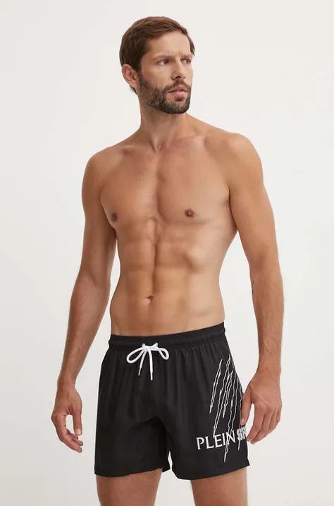 Kratke hlače za kupanje PLEIN SPORT boja: crna, PS24MBM02