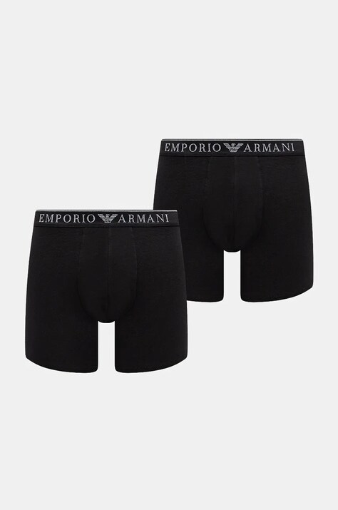 Emporio Armani Underwear boxeri 2-pack barbati, culoarea negru, 111912 4F720
