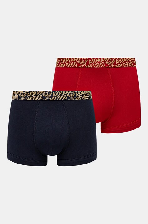 Boxerky Emporio Armani Underwear 2-pak pánske, tmavomodrá farba, 111210 4F598