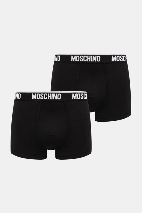 Boxerky Moschino Underwear 2-pack pánské, černá barva, 13974402