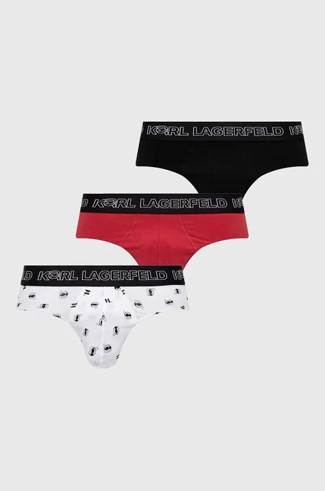 Karl Lagerfeld slipy 3-pack męskie kolor czerwony 245M2106