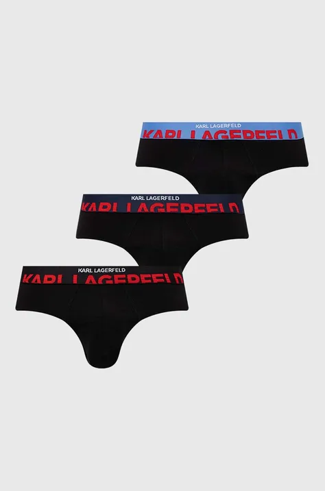 Slip gaćice Karl Lagerfeld 3-pack za muškarce, boja: crna, 245M2101