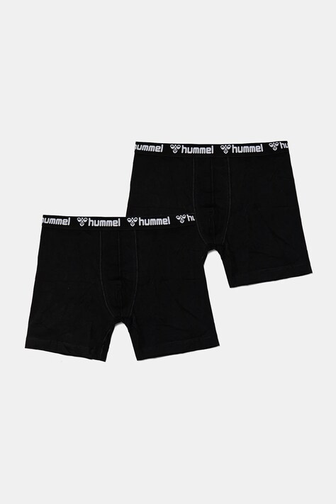 Boxerky Hummel 2-pak pánske, čierna farba, 224039