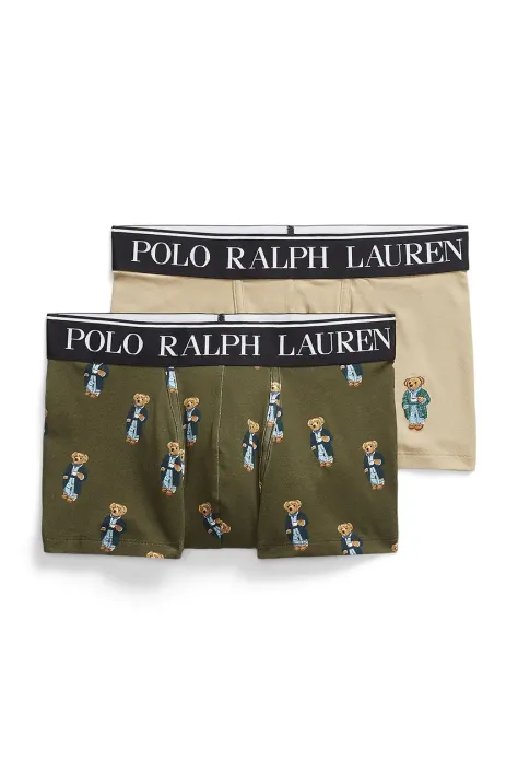 Bavlněné boxerky Polo Ralph Lauren 2-pack zelená barva, 714843425