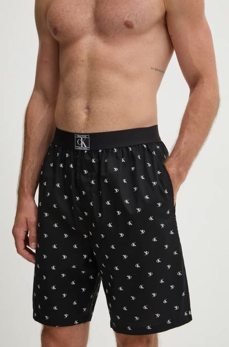 Calvin Klein Underwear pantaloni scurți de pijama din bumbac culoarea negru, modelator, 000NM2836E