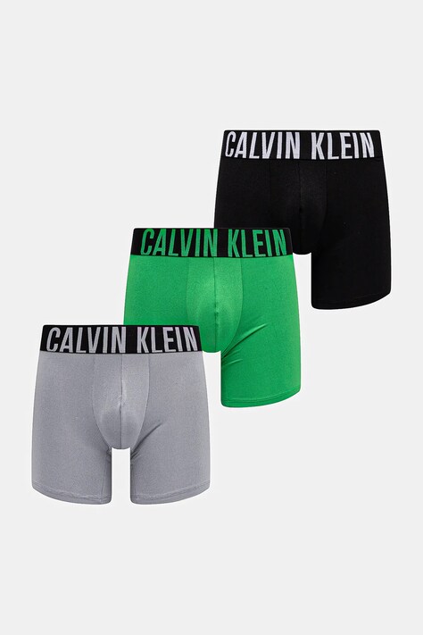 Calvin Klein Underwear boxeri 3-pack barbati, culoarea verde, 000NB3612A