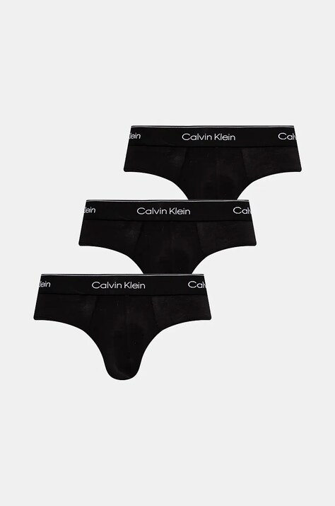 Calvin Klein Underwear slip 3-pack barbati, culoarea negru, 000NB3962A