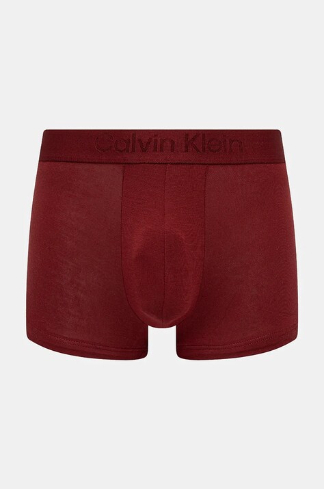 Boxerky Calvin Klein Underwear pánské, vínová barva, 000NB3979A
