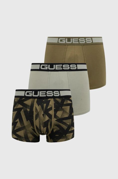 Боксеры Guess JOE 3 шт мужские цвет зелёный U4BG05.K6YW1