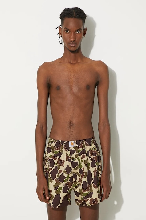 Памучни боксерки Carhartt WIP Cotton Boxer в зелено I032355.2EQXX