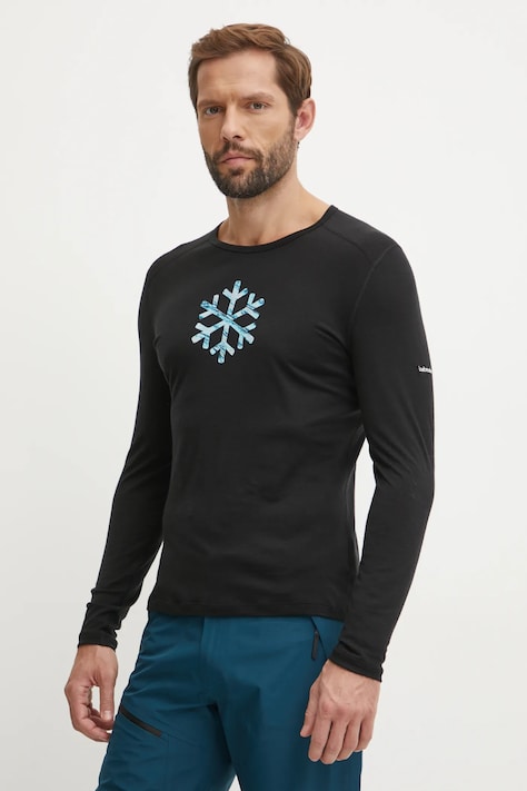 Icebreaker longsleeve funkcyjny Icebreaker x Protect Our Winters kolor czarny IB0A575Q0011