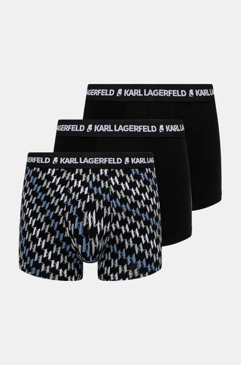 Karl Lagerfeld boxeri 3-pack barbati, culoarea negru, 246M2100