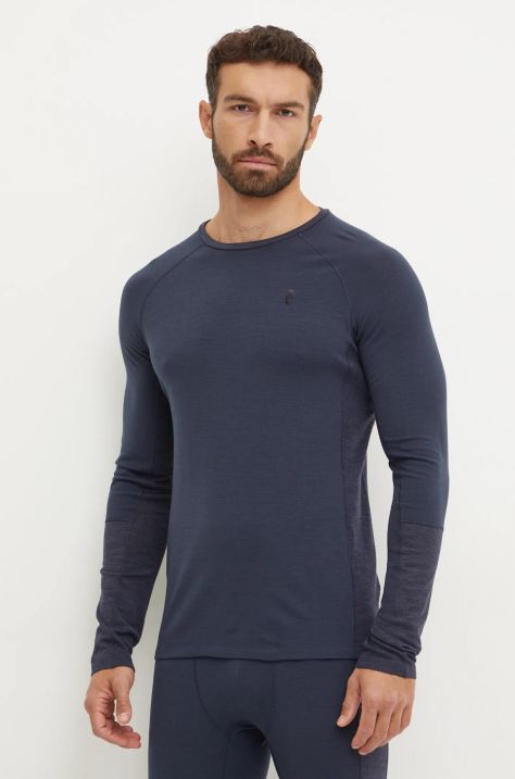 Peak Performance longsleeve funcțional Magic culoarea albastru marin, G79887