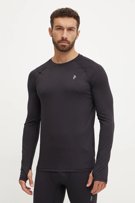 Ισοθερμικό μακρυμάνικο πουκάμισο Peak Performance Spirit χρώμα: μαύρο, G79756
