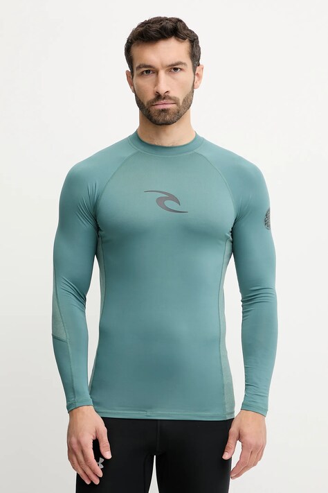 Plavecké tričko s dlouhým rukávem Rip Curl WAVES UPF černá barva, 141MRV