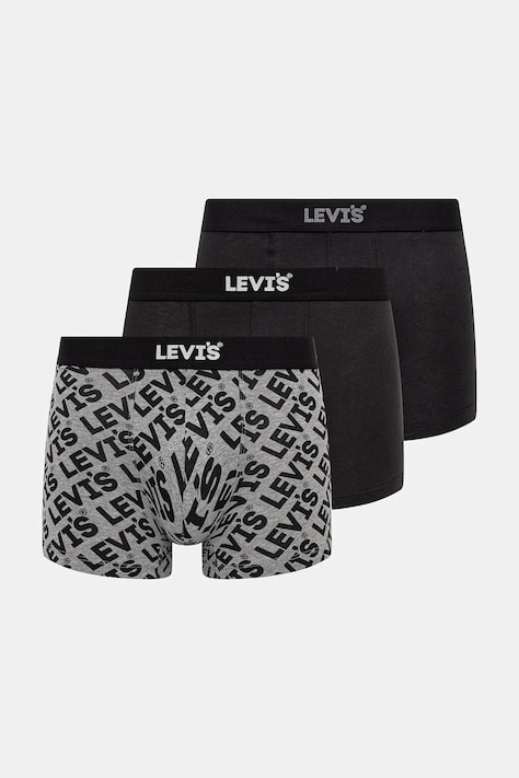 Levi's boxeri 3-pack bărbați, culoarea negru, 37149-1033