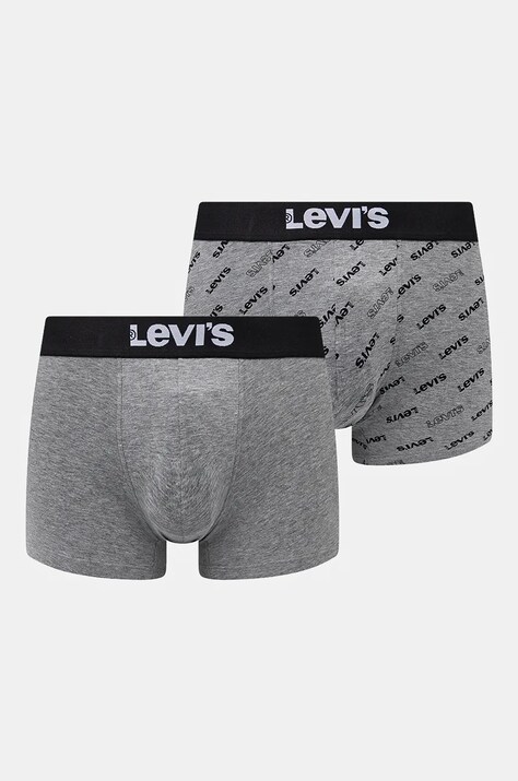 Боксеры Levi's 2 шт мужские цвет серый 37149-0938