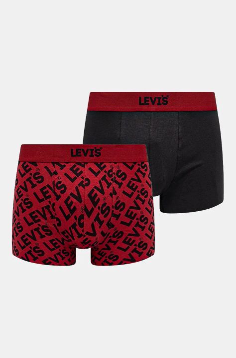 Boksarice Levi's 2-pack moške, rdeča barva, 37149-1012