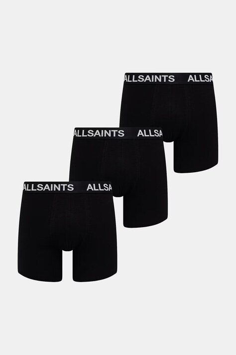 AllSaints bokserki męskie bawełniane z elastanem czarne ASM493454