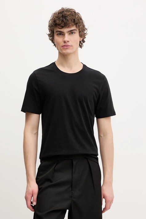 AllSaints tricou 2-pack barbati, culoarea negru, neted, ASM493451