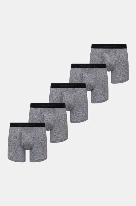 Abercrombie & Fitch boxeri 5-pack barbati, culoarea gri, KI114-4034