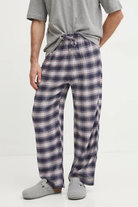 Hollister Co. pantaloni de pijama barbati, culoarea albastru marin, modelator, KI313-4024