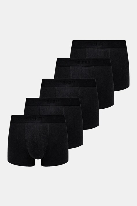 Boksarice Hollister Co. 5-pack moške, črna barva, KI314-4002