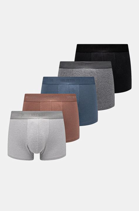 Bokserice Hollister Co. 5-pack za muškarce, boja: bež, KI314-4015