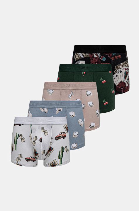 Boxerky Hollister Co. 5-pack pánské, více barev, KI314-4008