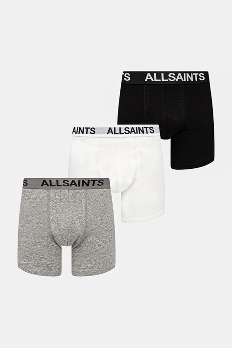 AllSaints 3-pack χρώμα: γκρι, 43ASM493454TD