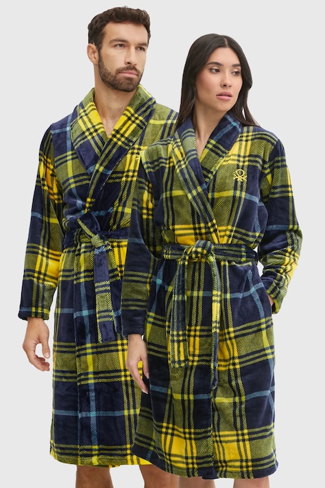 United Colors of Benetton szlafrok kolor granatowy 6FK82801F