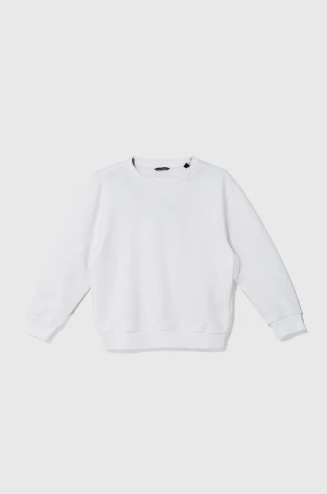 Otroški bombažen pulover Guess bela barva, L4YQ05 KAD73
