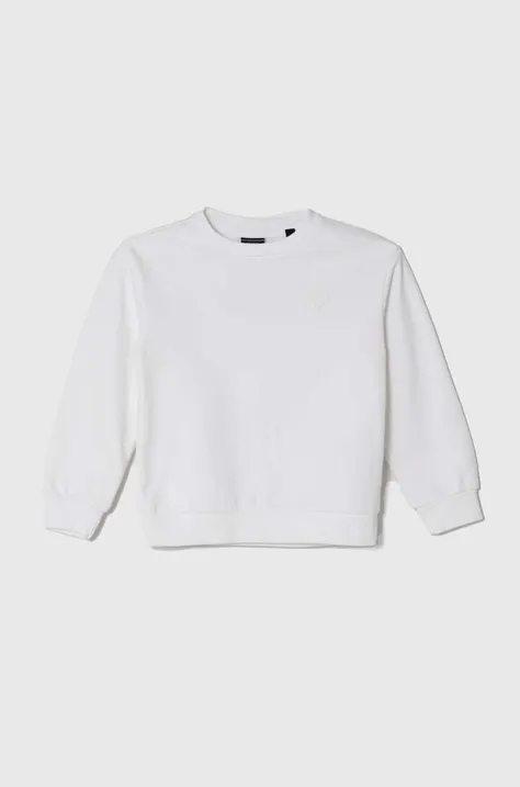 Guess bluza bawełniana dziecięca kolor biały z aplikacją N4YQ05 KAD73