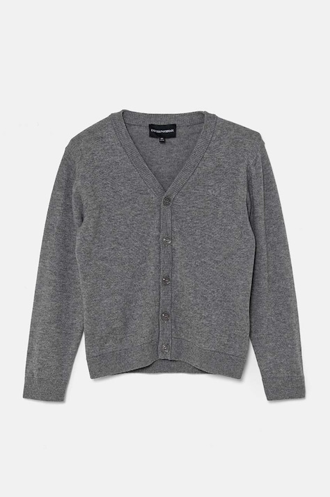Emporio Armani cardigan cu amestec de lână pentru copii culoarea gri, light, 8N4E78 4M16Z