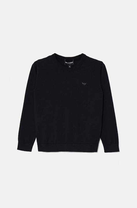 Детский свитер с примесью шерсти Emporio Armani цвет синий лёгкий 8N4MA1 4M16Z