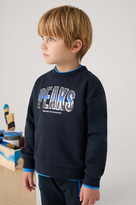 Детски суичър Mayoral в тъмносиньо с принт 4456