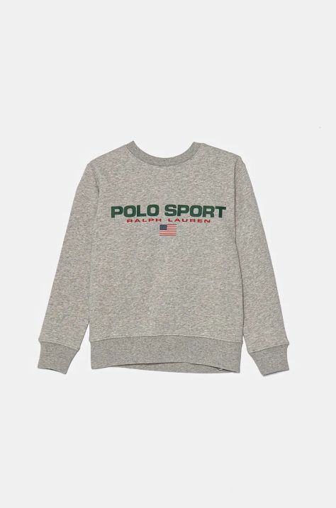 Polo Ralph Lauren felpa per bambini colore grigio  323962110004