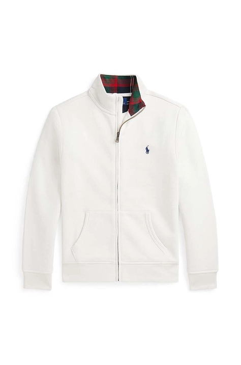 Детски суичър Polo Ralph Lauren в бяло с изчистен дизайн 323953025002